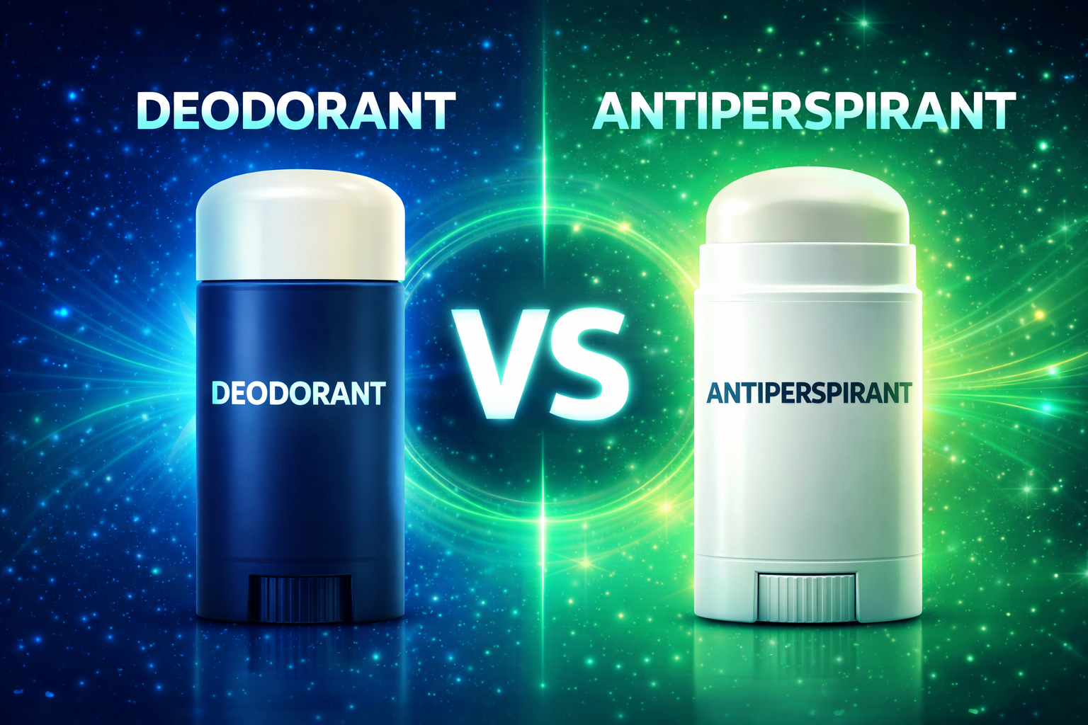 Deodorant versus antiperspirant article
